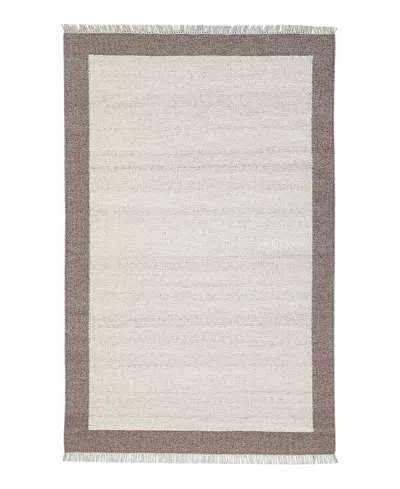 Obeetee Nu Maison Soft Border Area Rug,5'0x8'0 In Brown