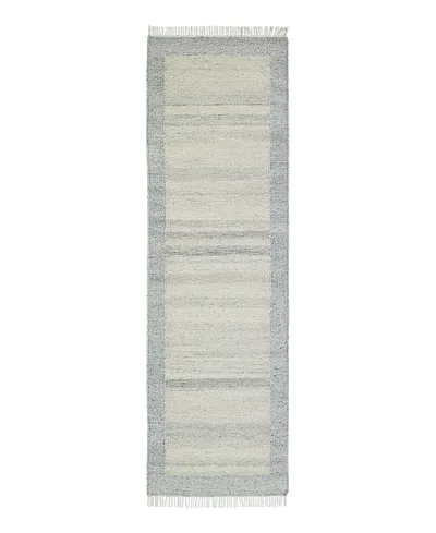 Obeetee Nu Maison Soft Border Runner Area Rug,2'6x8'0 In Gray