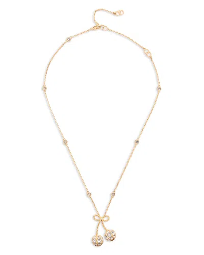 Valentino Cherrifyc Metal Necklace With Swarovski Crystals In Gold