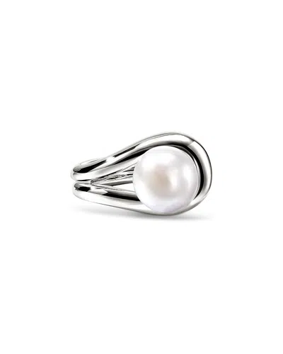 John Hardy Surf Silver Ring With Freshwater Pearl In Sterling Silver