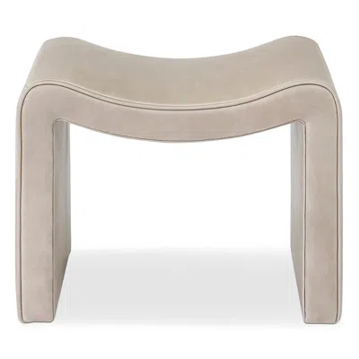 Massoud Isla Suede Ottoman In Brown