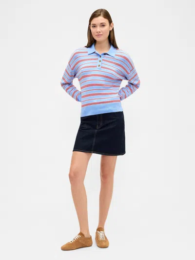 Gap Factory Cashsoft Relaxed Sweater Polo Shirt Shirt In Multi