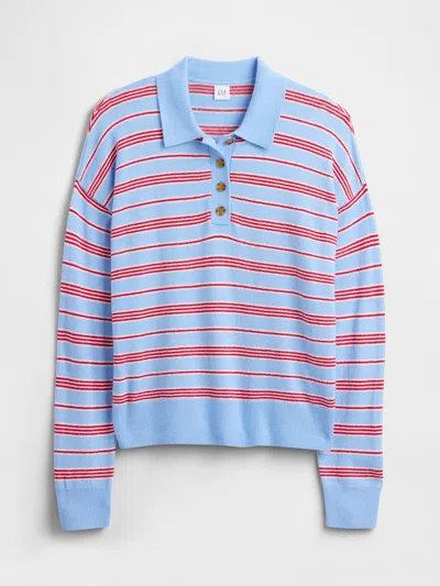 Gap Factory Cashsoft Relaxed Sweater Polo Shirt Shirt In Multi