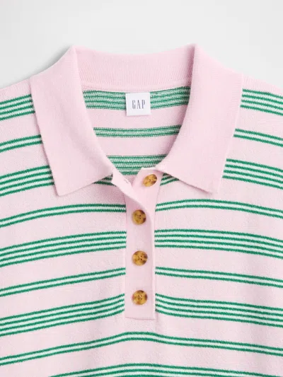 Gap Factory Cashsoft Relaxed Sweater Polo Shirt Shirt In Blue