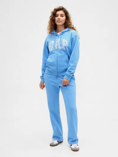 Gap Factory Relaxed Gap Logo Zip Hoodie In Blue