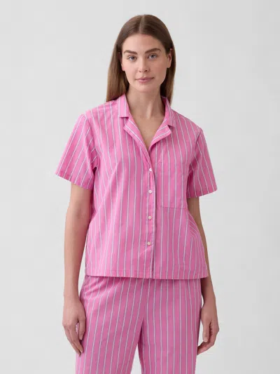 Gap Factory Poplin Pj Shirt In Pink