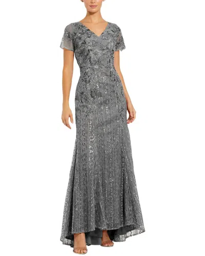 Mac Duggal A-line Gown In Gray