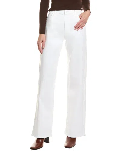 Mother The Spinner Zip Sneak Totally Innocent Wide Leg Jean In White