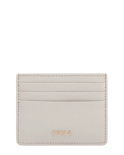 Furla Classic Leather Card Case In White