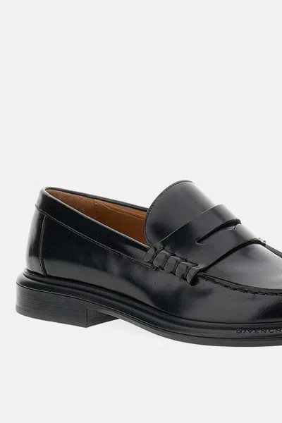 Givenchy Black Loafers With 4g Detail In Leather Man