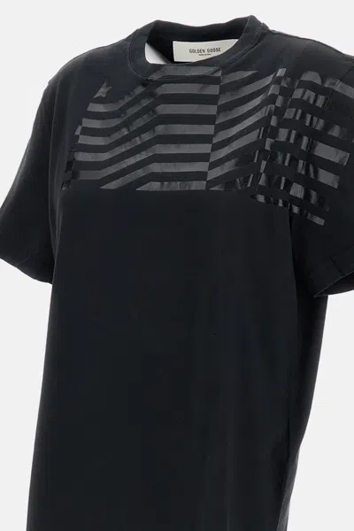Golden Goose Flag T-shirt In Black