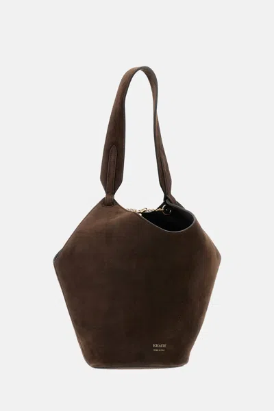Khaite Lotus Mini Tote In Brown
