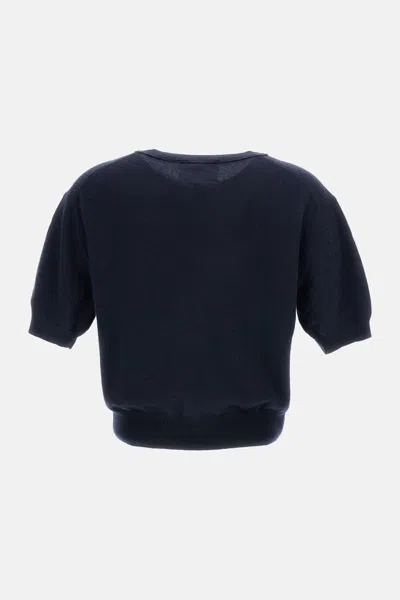 Lisa Yang Ribbed Short-sleeve T-shirt In Blue