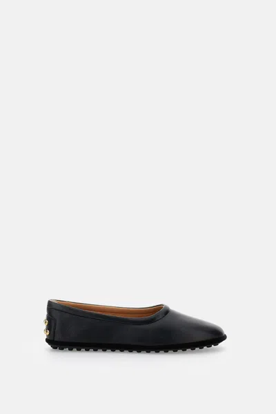 Tod's Rubber Sole Ballerina Flats In Blue
