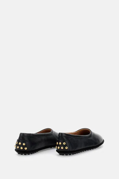 Tod's Rubber Sole Ballerina Flats In Blue