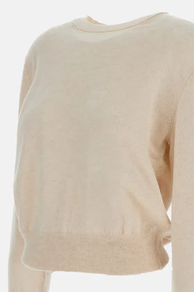 Lisa Yang Ribbed Crew-neck Sweater In Neutral