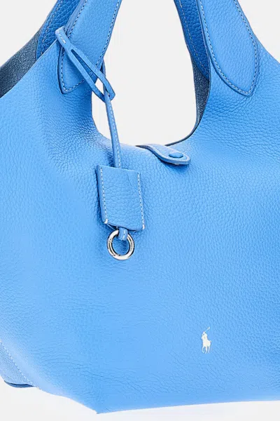 Polo Ralph Lauren Leather Tote Polo Play In Blue