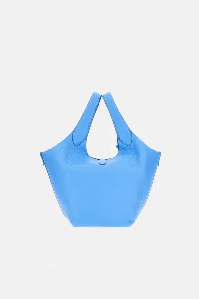 Polo Ralph Lauren Leather Tote Polo Play In Blue