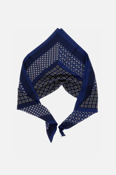 Max Mara Carre90w1 Scarf In Blue