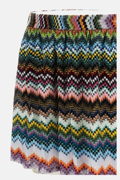 Missoni Zigzag-pattern Mini Shorts In Multi