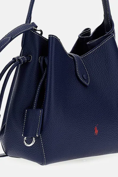 Polo Ralph Lauren Crossbody Bucket Bag In Blue