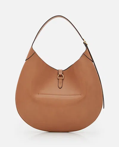 Polo Ralph Lauren Medium Hobo Shoulder Bag In Brown