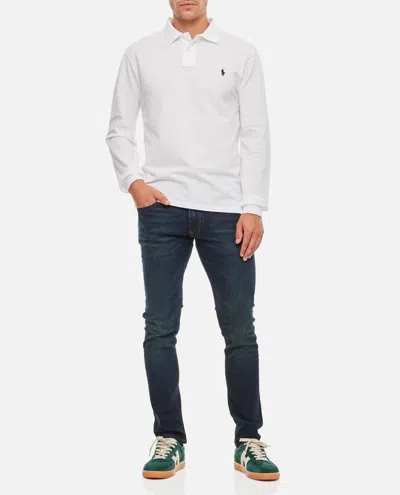 Polo Ralph Lauren White Cotton Polo Custom Slim-fit In White