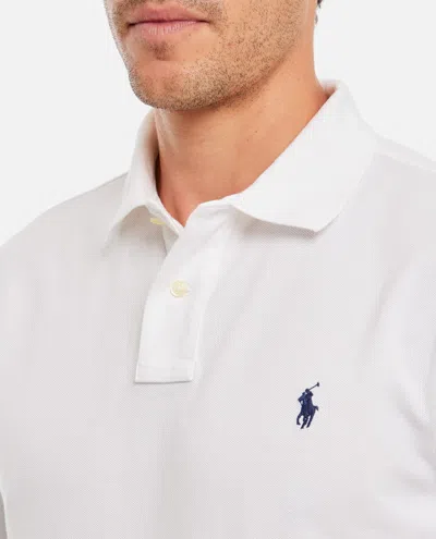 Polo Ralph Lauren White Cotton Polo Custom Slim-fit In White