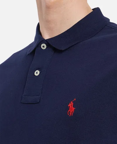 Polo Ralph Lauren Ss Knit Polo In Blue