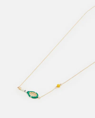 Aliita 9k Gold Tennis Pelota Polished Necklace In Gold