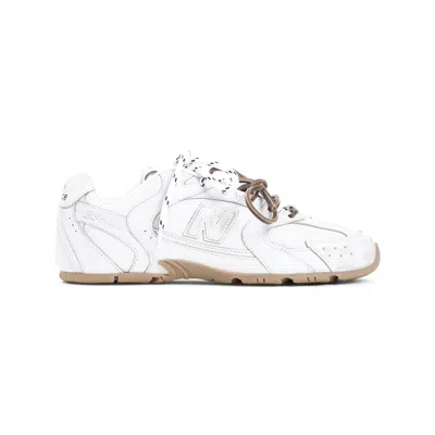Miu Miu New Balance X 530 Sl Leather Sneakers Shoes In White
