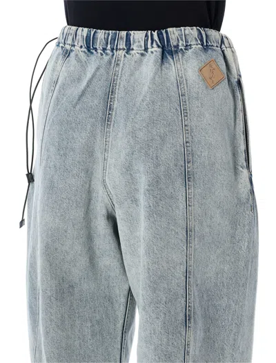 Haikure Angel Elastic Waist Jeans Back Pockets In Blue