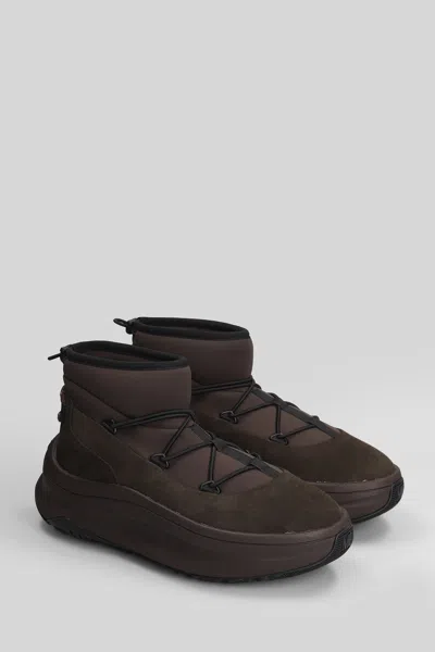 Moon Boot Mb Moon247 Slip On Sneakers In Brown Polyester In Brown