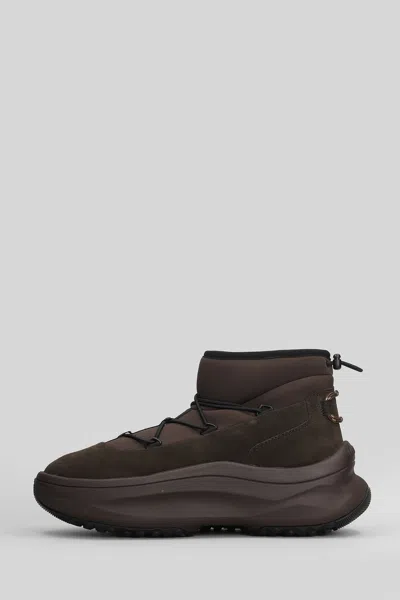 Moon Boot Mb Moon247 Slip On Sneakers In Brown Polyester In Brown