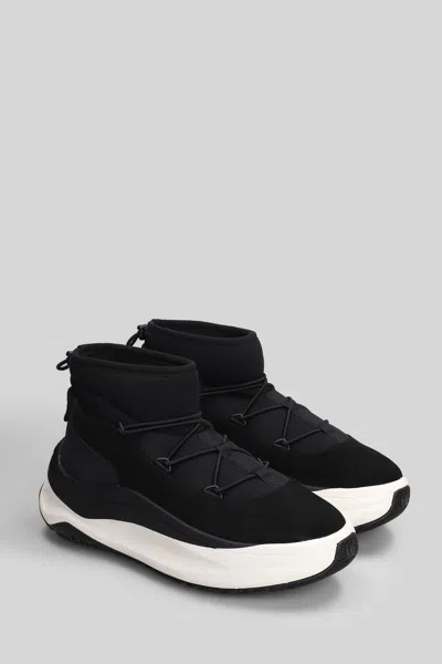 Moon Boot Mb Moon247 Slip On Sneakers In Black Polyester In Blue