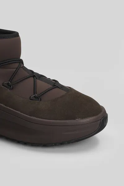Moon Boot Mb Moon247 Slip On Sneakers In Brown Polyester In Brown