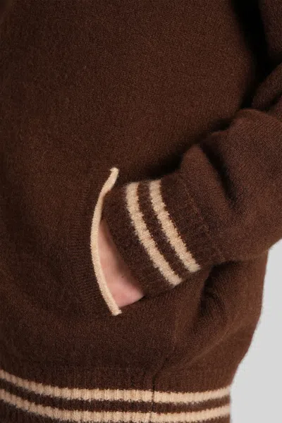 Laneus Bomber Jacket In Brown Cashmere In Brown