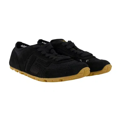 Balmain Suede Racer 45 Sneakers In Black
