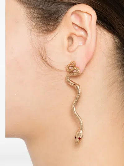 Blaklace Snake Earrings In Gold