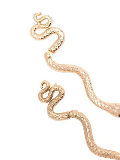 Blaklace Snake Earrings In Gold