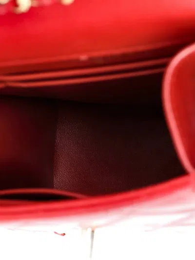 Pre-owned Chanel Cc Flap Phone Holder Crossbody Bag Quilted Caviar Clutch Bag In Red