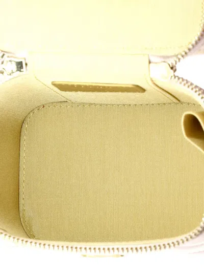 Pre-owned Chanel Classic Vanity Case With Chain Quilted Caviar Mini Pouch In Neutral