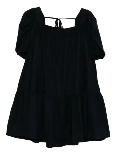 Blaklace Gathered Detailing Dress In Black