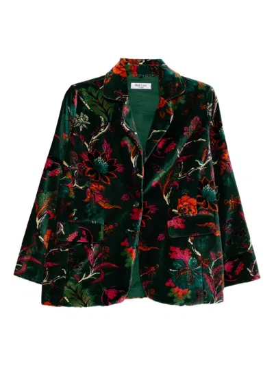 Blaklace Floral Print Jacket In Green