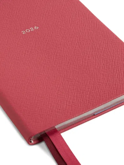 Smythson 2026 Soho Weekly Vertical Diary (14cm X 19.6cm) In Red