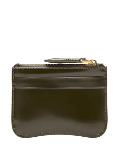 Ami Alexandre Mattiussi Paris Paris Leather Card Holder In Green