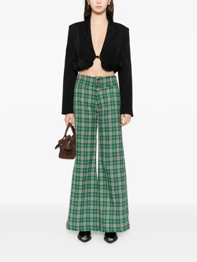Blaklace Checkered Trousers In Green