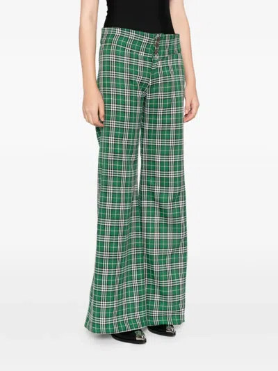 Blaklace Checkered Trousers In Green
