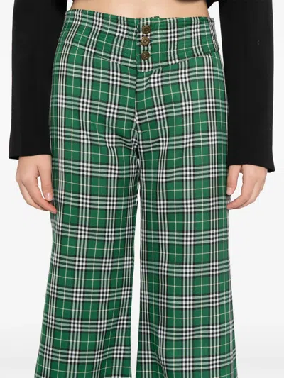 Blaklace Checkered Trousers In Green