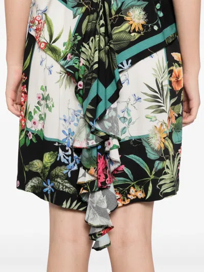 Blaklace Floral Ruffled Dress In White